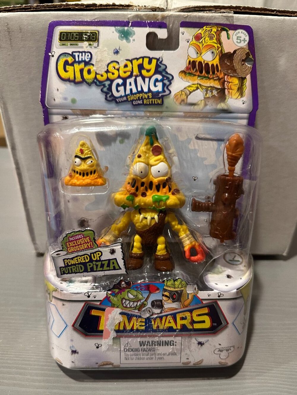 The Grossery Gang Time Wars Putrid Pizza Figure w/ Grot Blaster – Damaged Packag